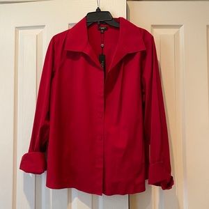 NWT- Talbots 16WP Red button down dress shirt